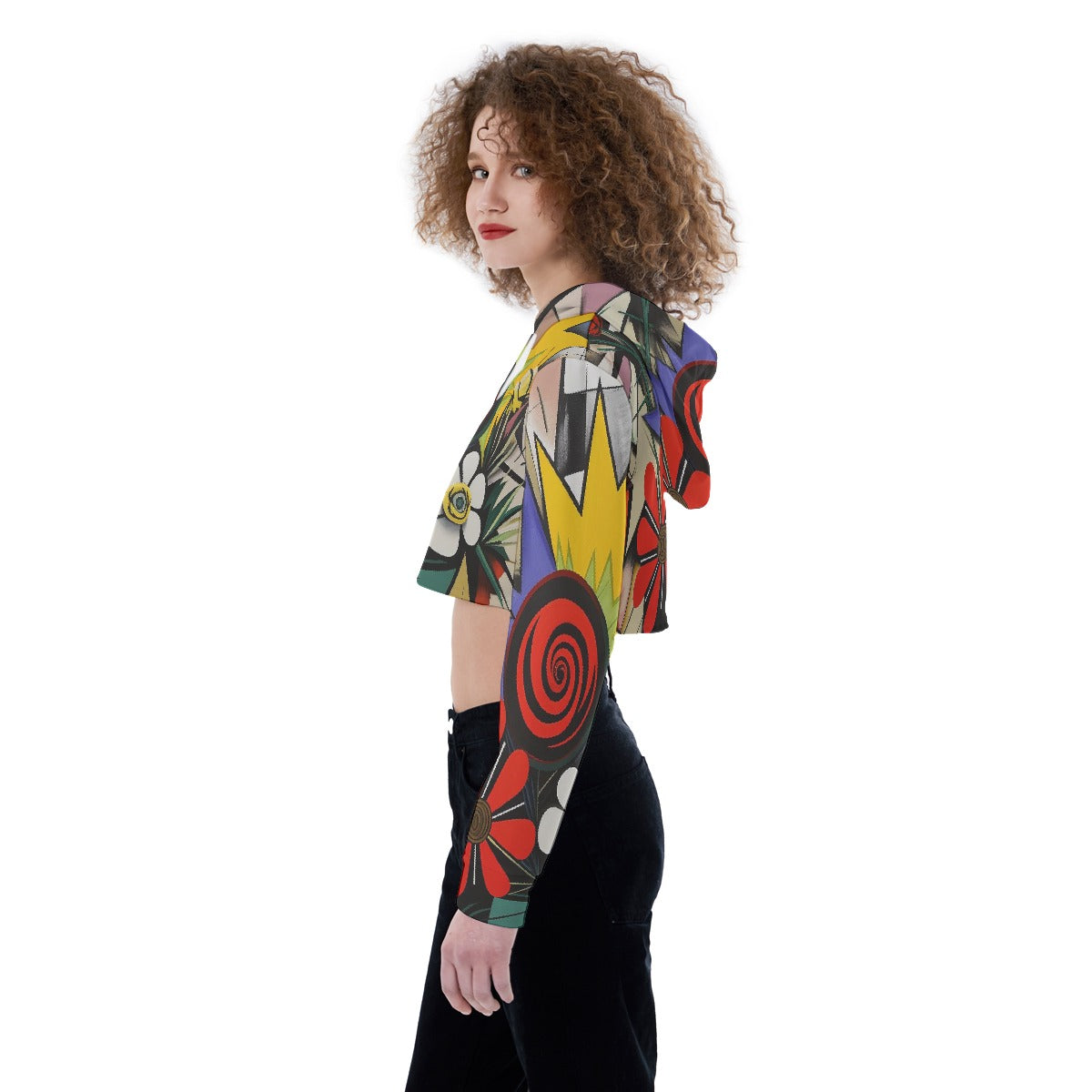 All-Over Print Women's Crop Top Hoodie