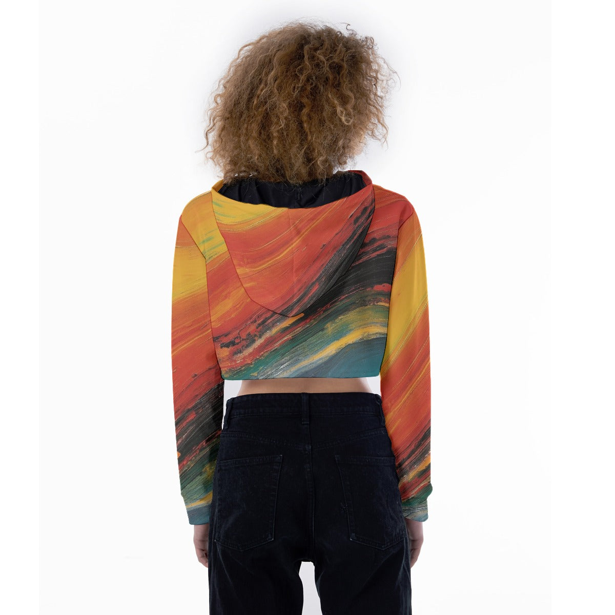 All-Over Print Women's Crop Top Hoodie