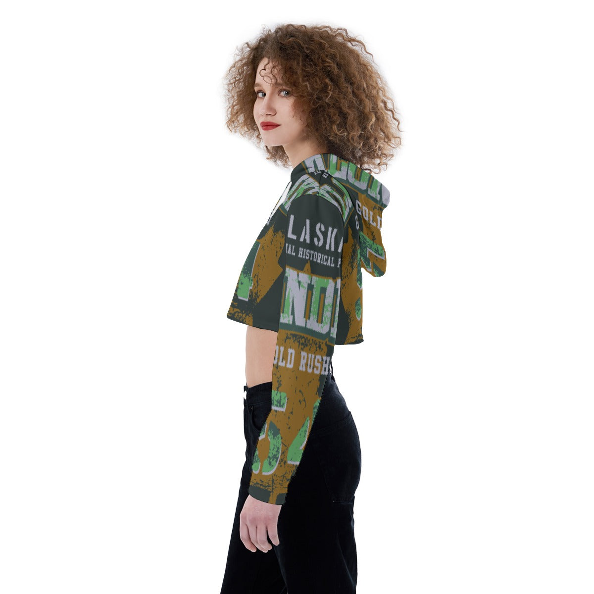 All-Over Print Women's Crop Top Hoodie