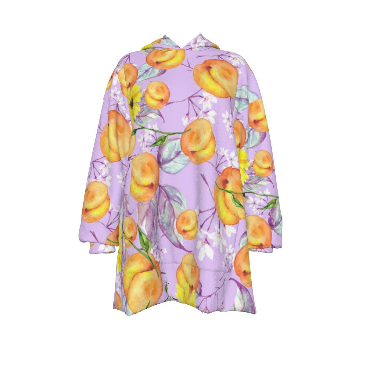 All-Over Print Women's Sherpa Fleece Hoodie Blanket