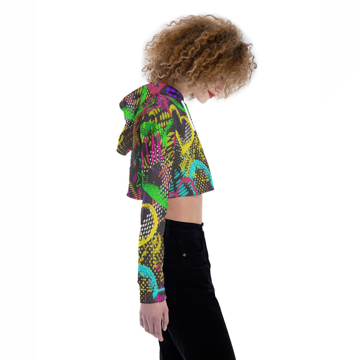 All-Over Print Women's Crop Top Hoodie