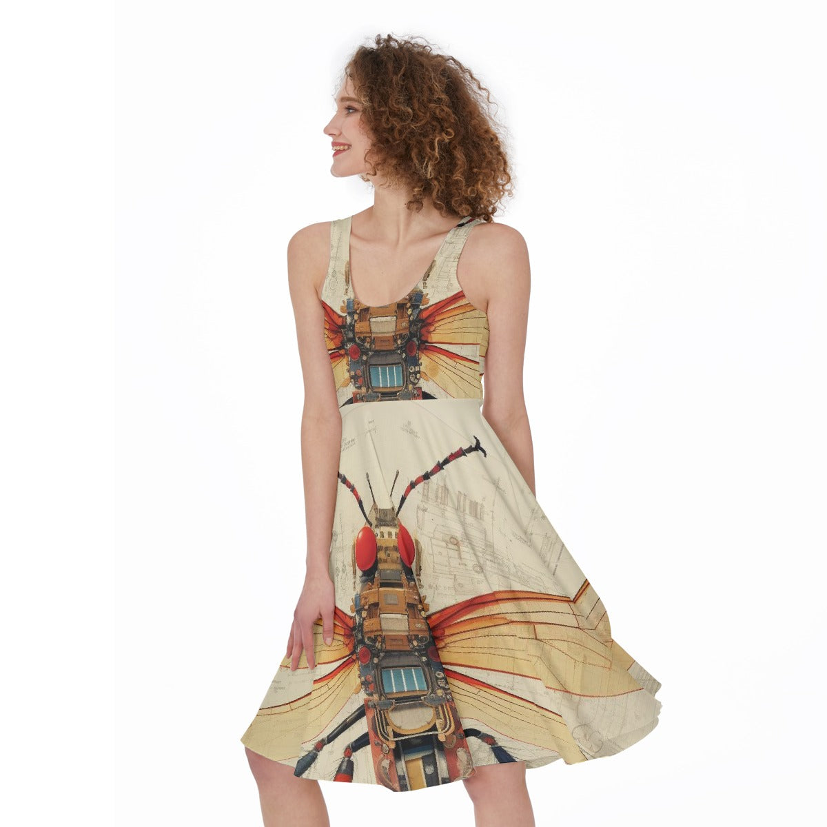 All-Over Print Women's Sleeveless Dress