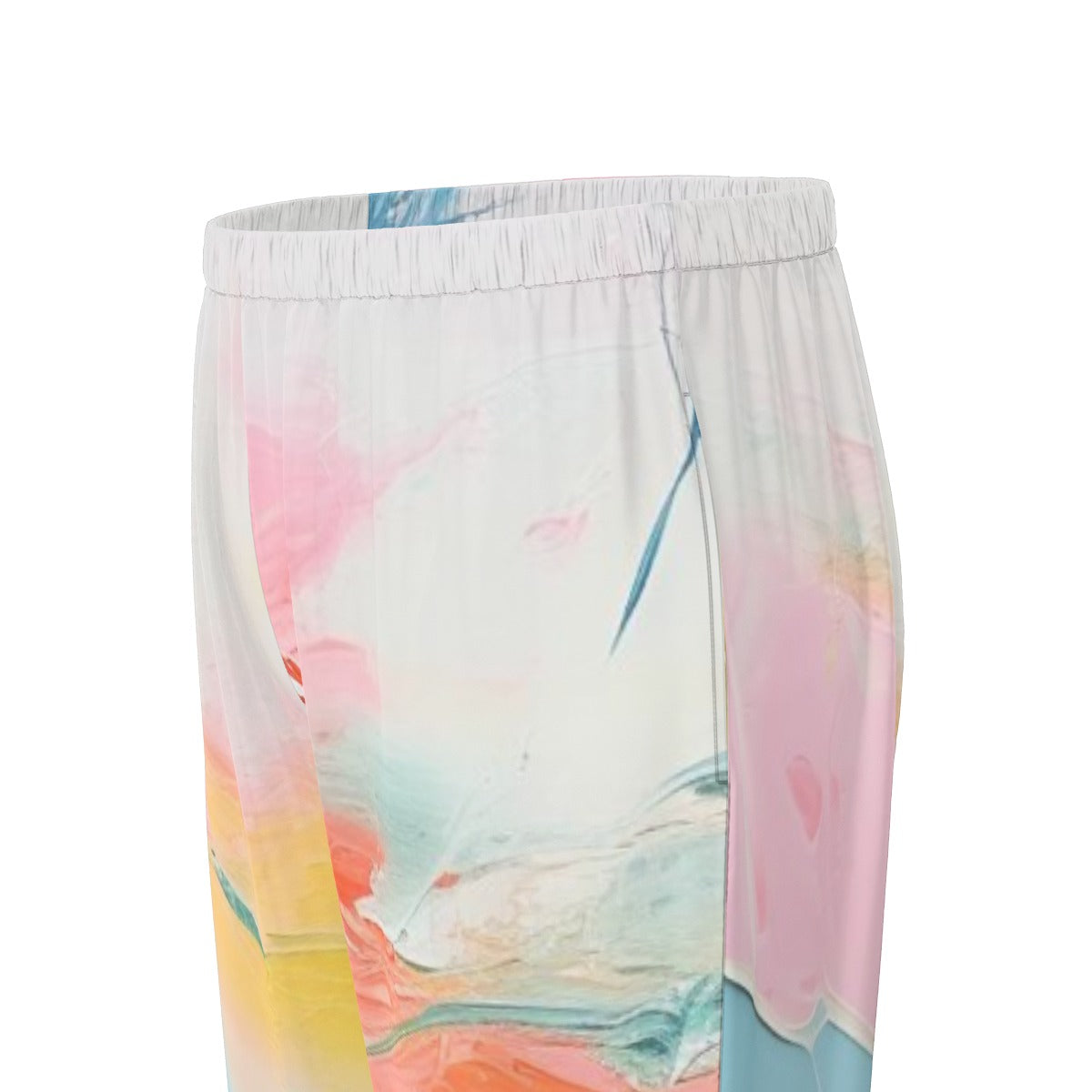 All-Over Print Women's Long Sleeve Pajama Set With Black Contrast Piping