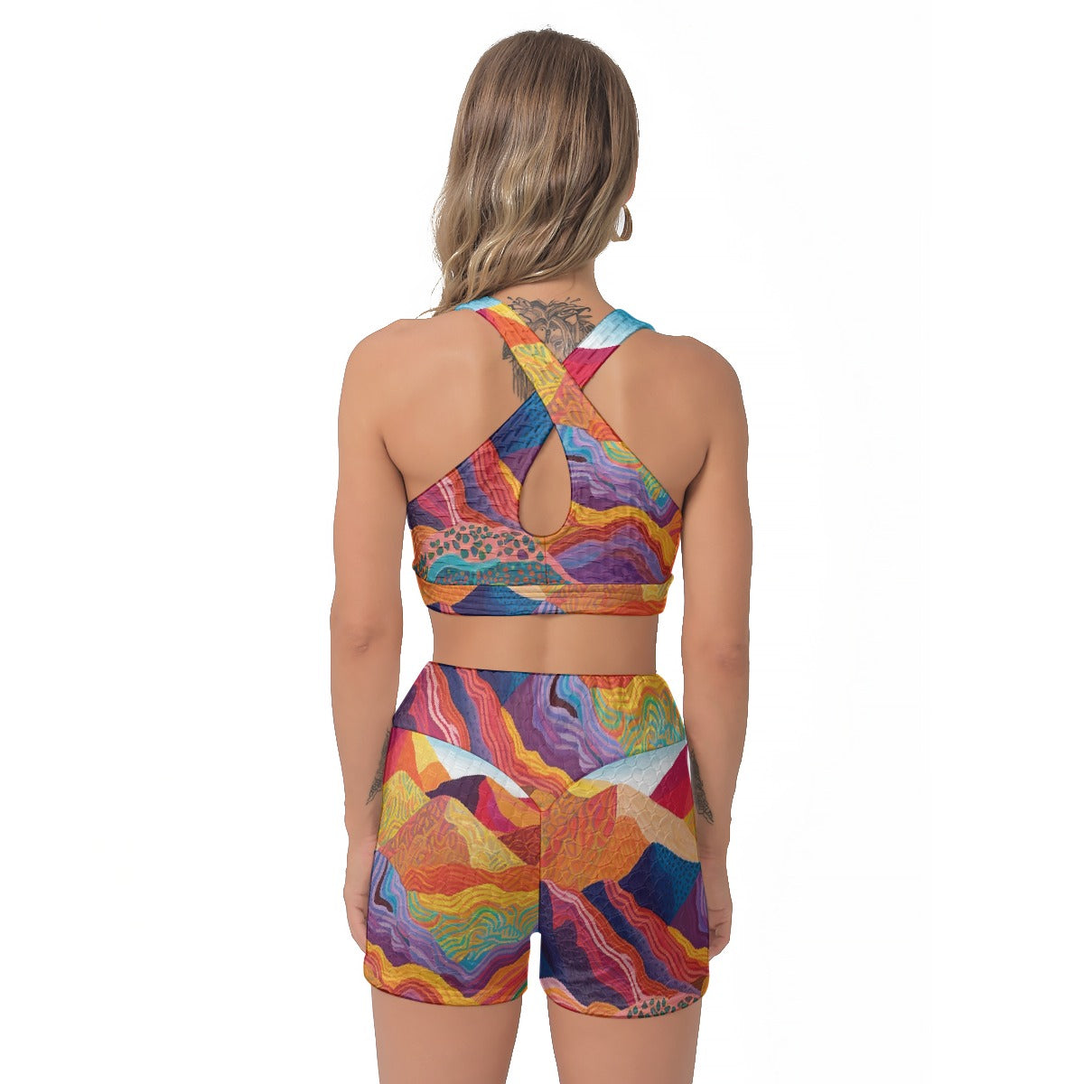All-Over Print Women's Sports Bra Suit