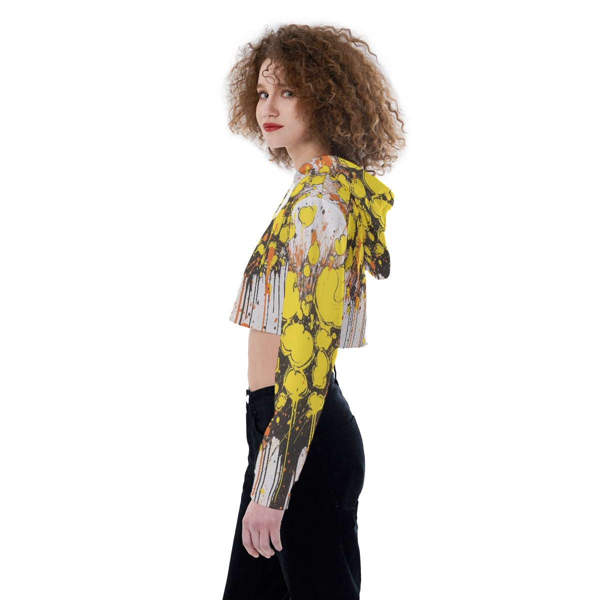 All-Over Print Women's Crop Top Hoodie