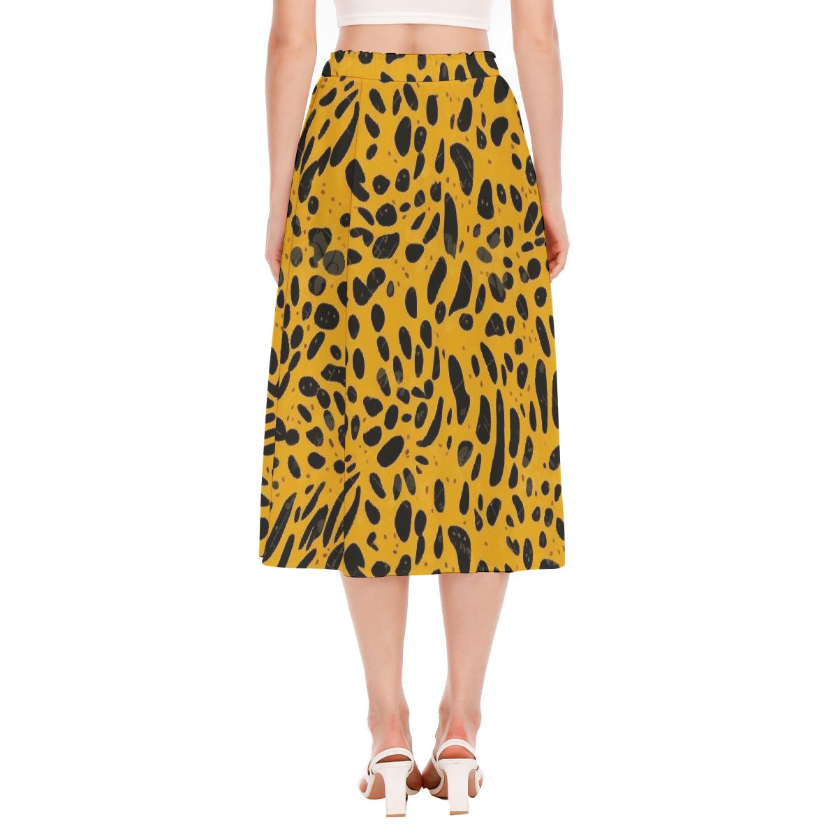 All-Over Print Women's Long Section Chiffon Skirt