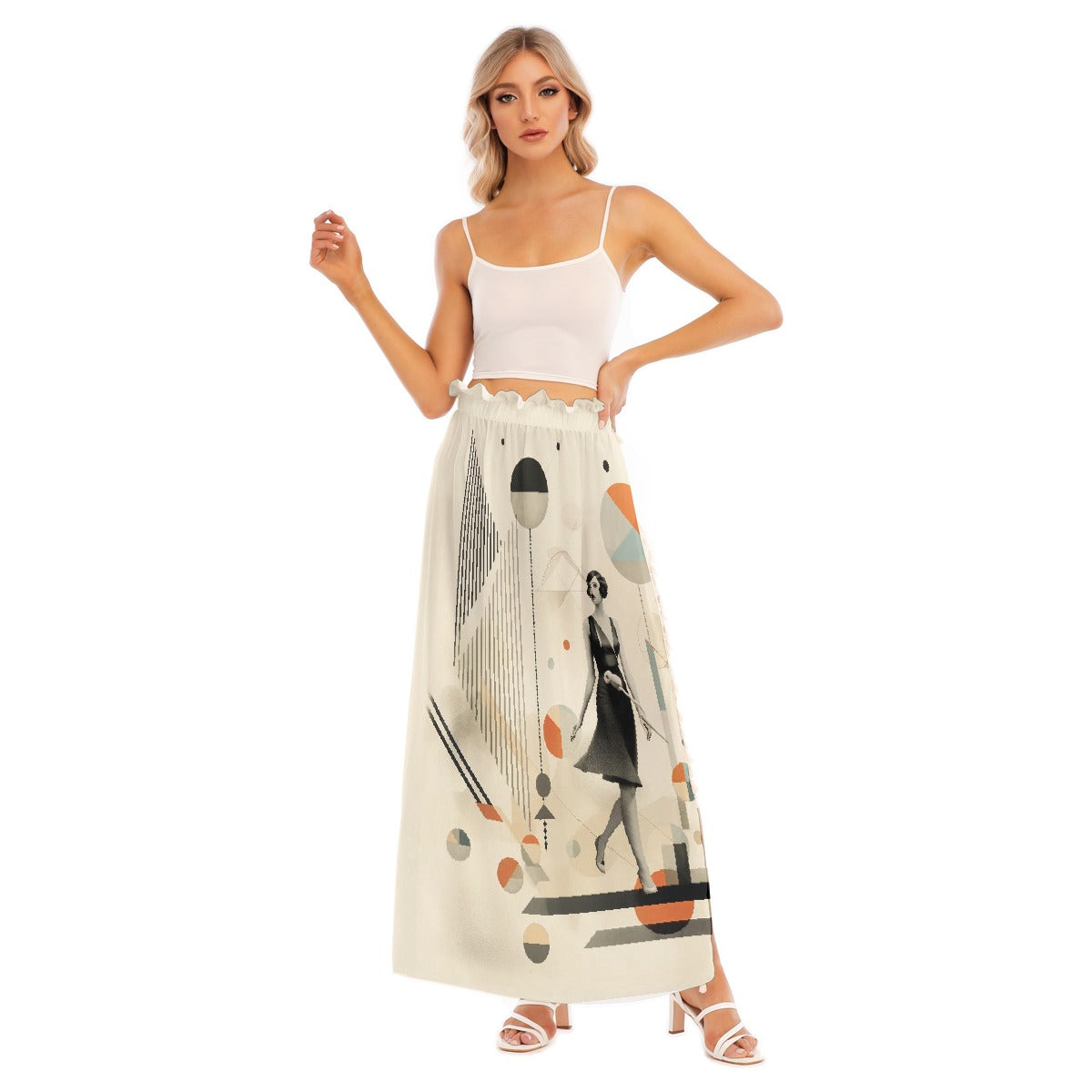 All-Over Print Women's Side Split Skirt