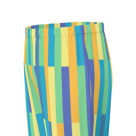 All-Over Print Women's Long Sleeve Pajama Set With Black Contrast Piping