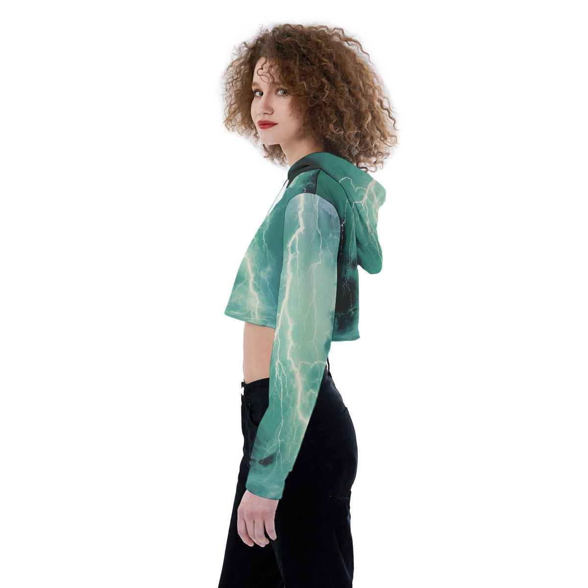 All-Over Print Women's Crop Top Hoodie