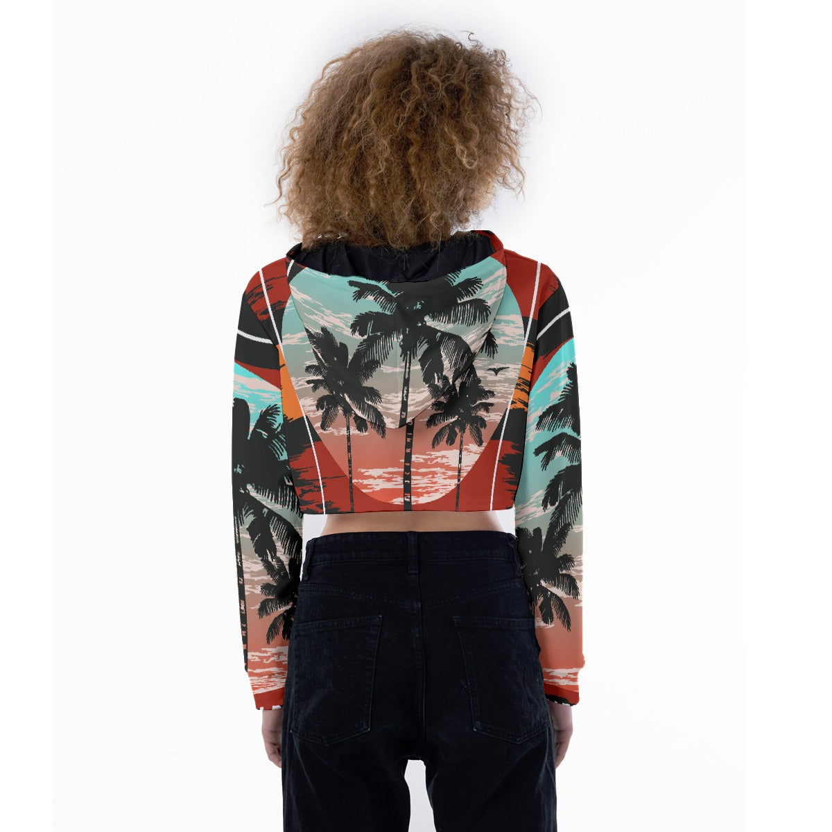 All-Over Print Women's Crop Top Hoodie