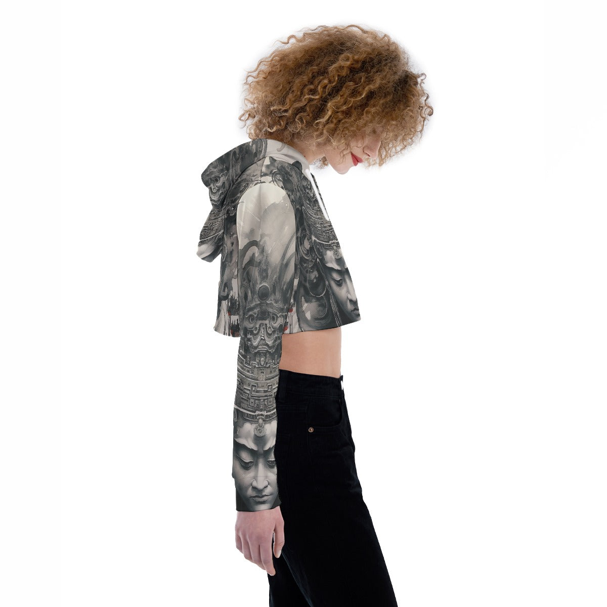 All-Over Print Women's Crop Top Hoodie