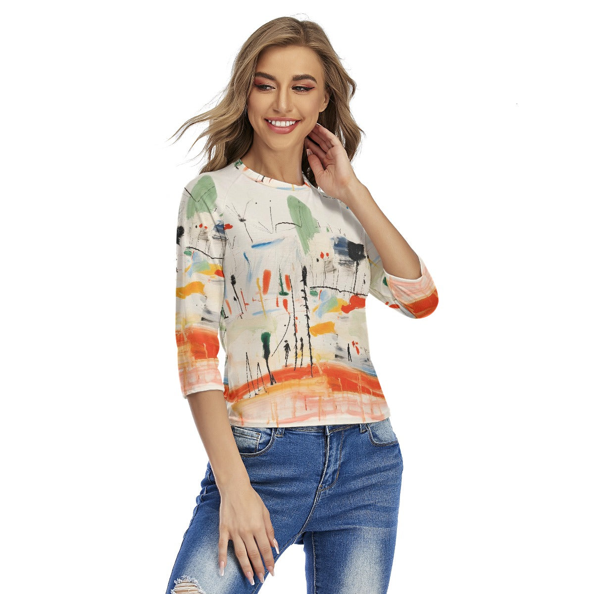 All-Over Print Women's Raglan Sleeves T-shirts