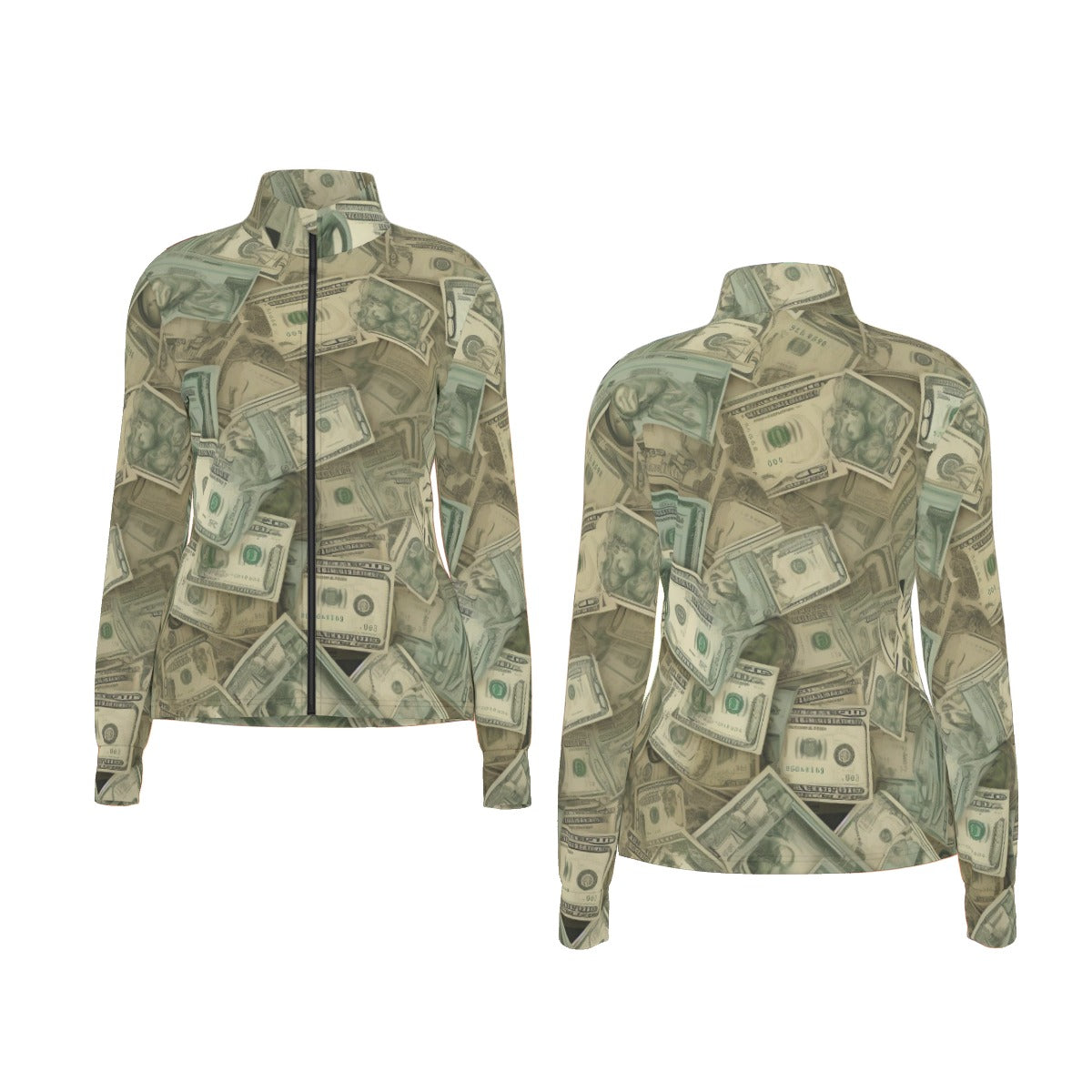 All-Over Print Women's Long Sleeve Thumbhole Jacket