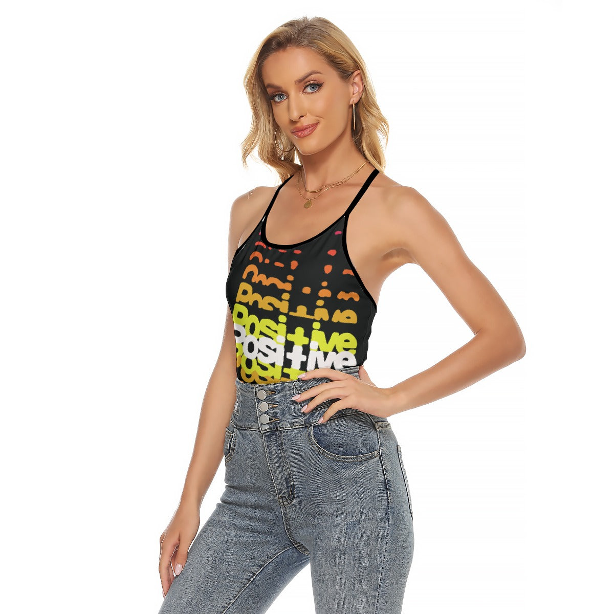 All-Over Print Women's Criss-Cross Open Back Tank Top
