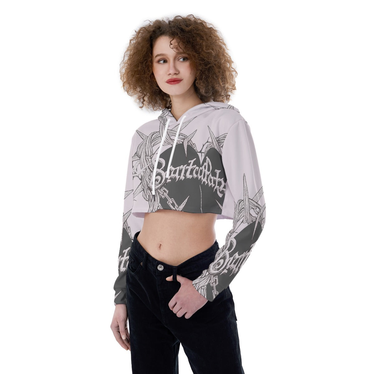 All-Over Print Women's Crop Top Hoodie