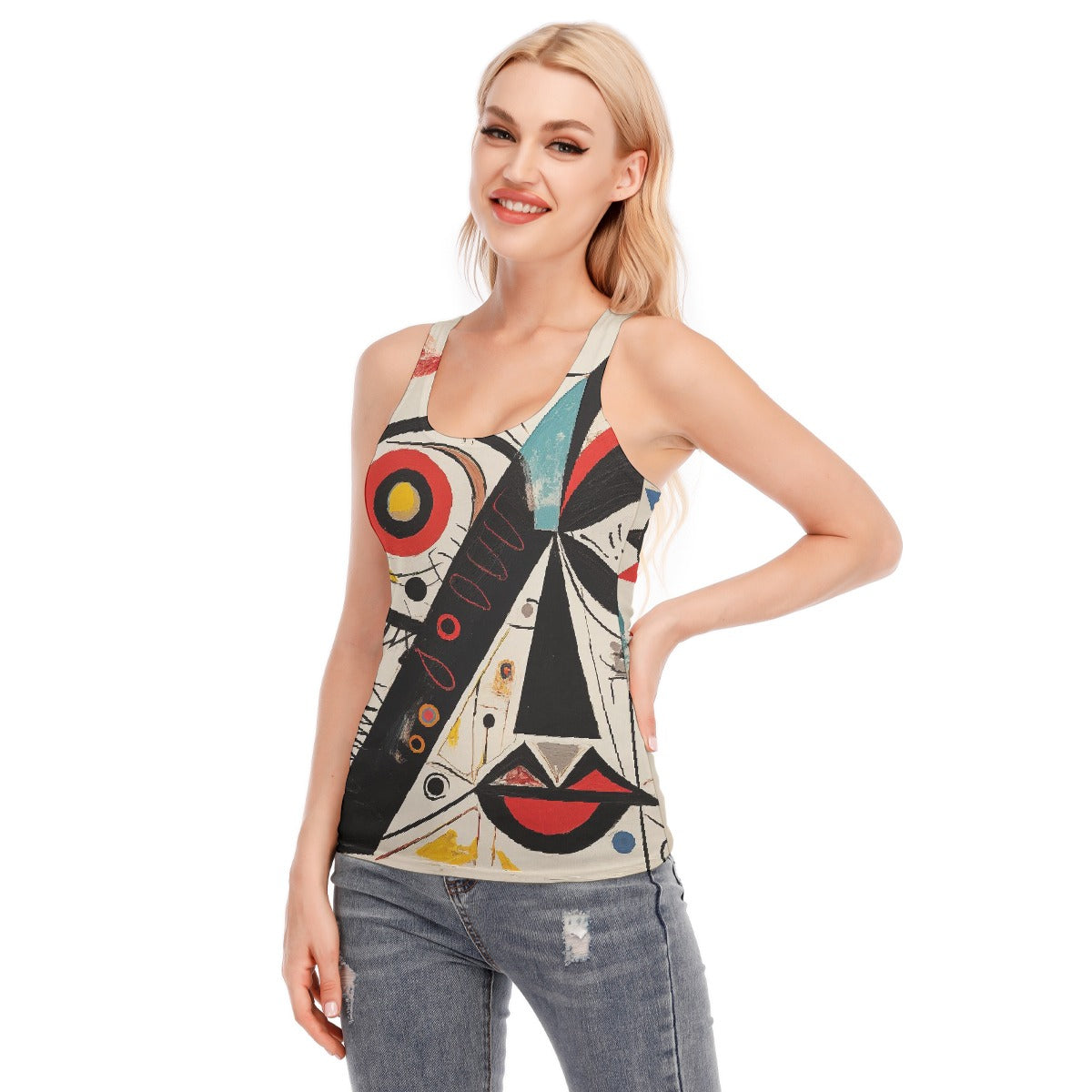 All-Over Print Women's Racer Vest | 190GSM Cotton