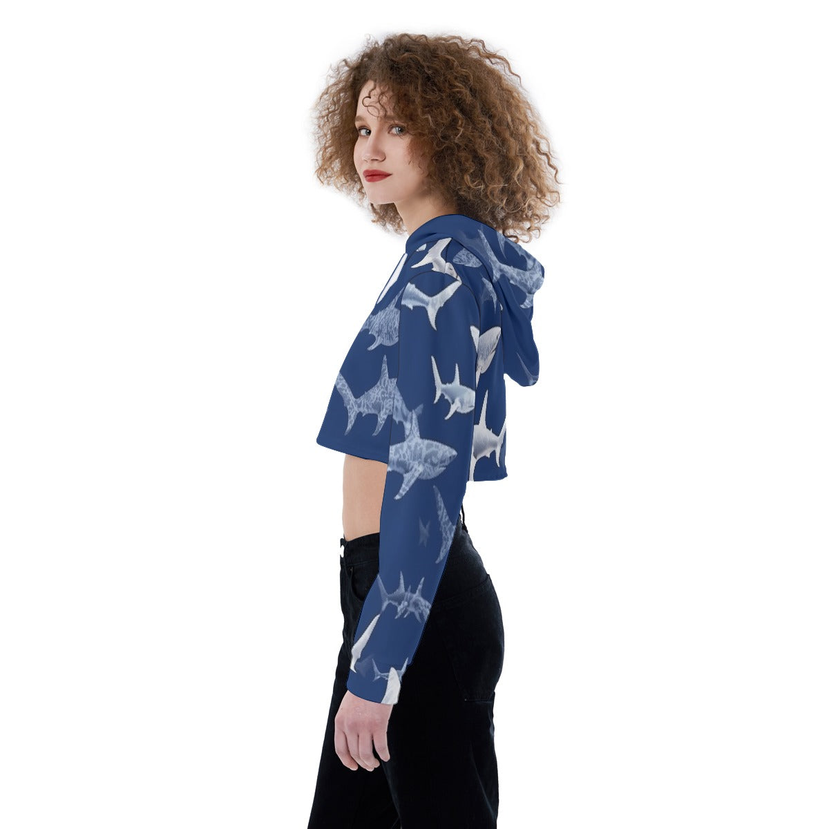 All-Over Print Women's Crop Top Hoodie