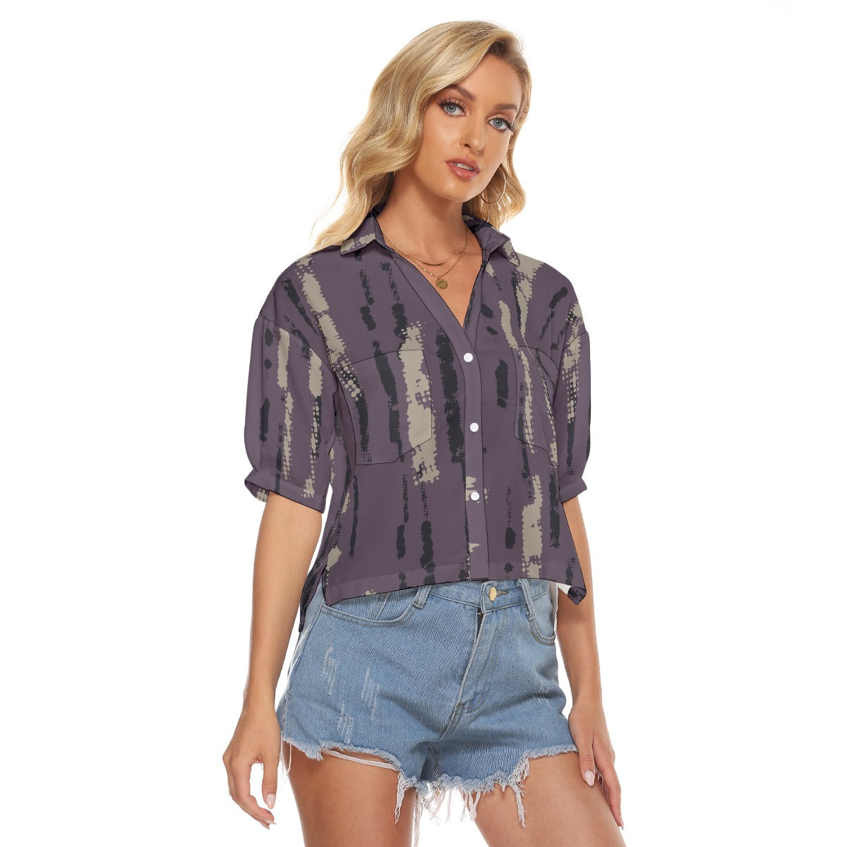 All-Over Print Women's V-neck Shirts