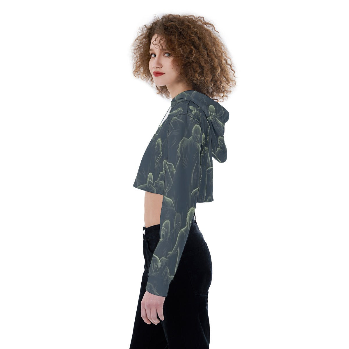 All-Over Print Women's Crop Top Hoodie