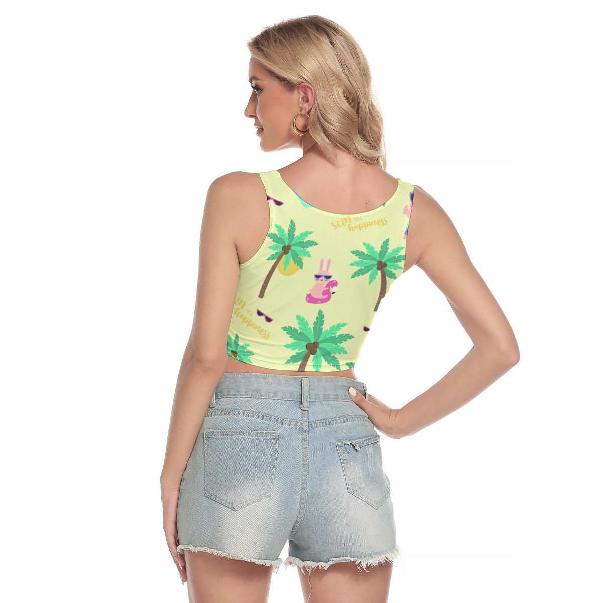 All-Over Print Women's Sport Crop Tank Top