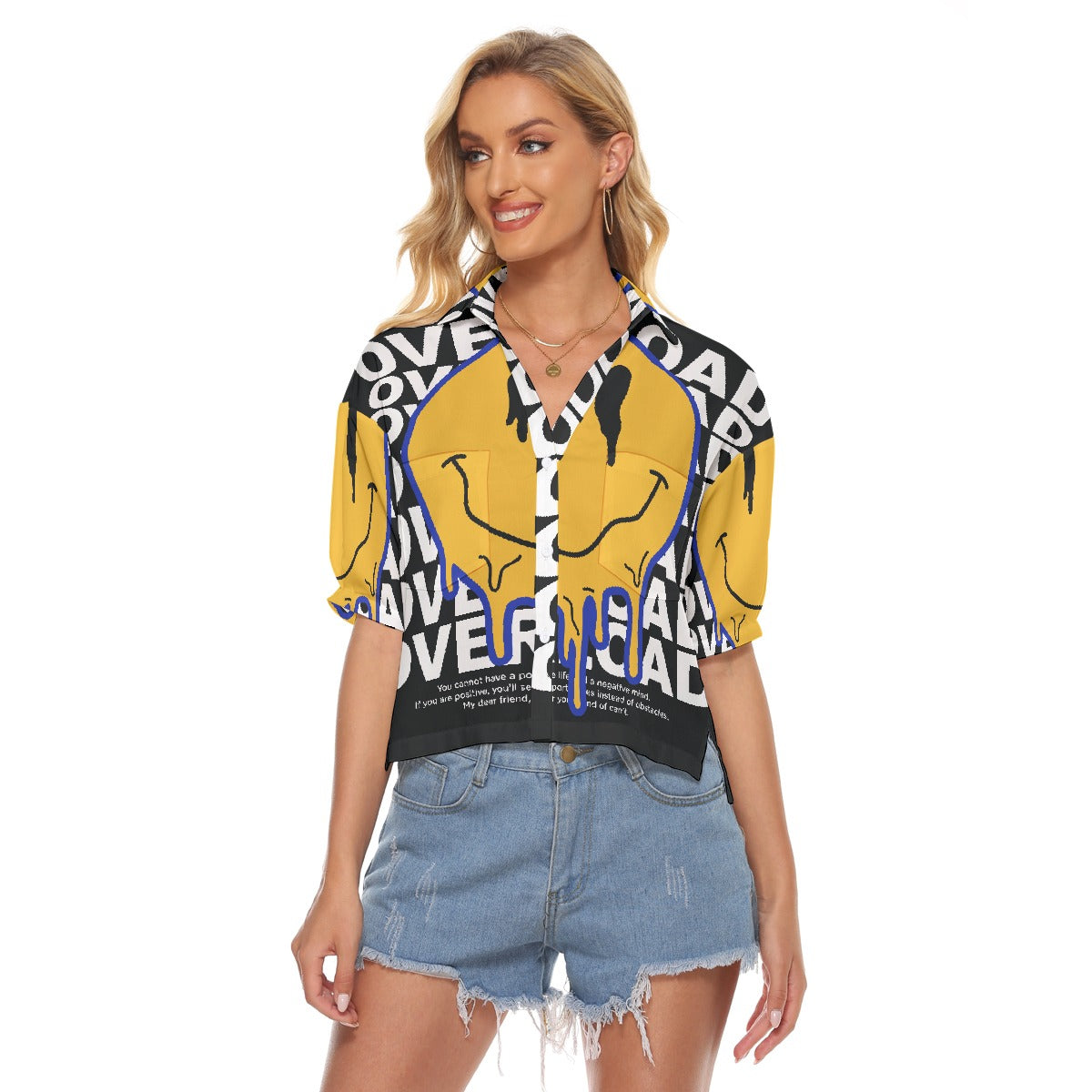 All-Over Print Women's V-neck Shirts