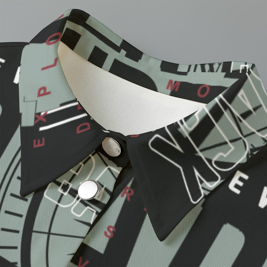 All-Over Print Women's Cropped Jacket | 245GSM Cotton