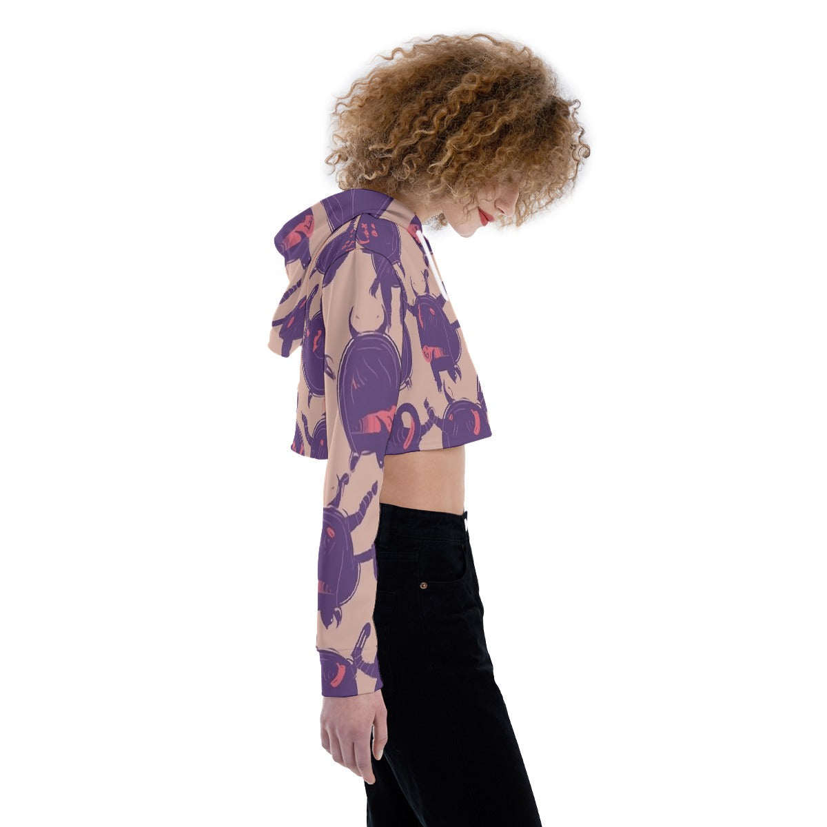 All-Over Print Women's Crop Top Hoodie