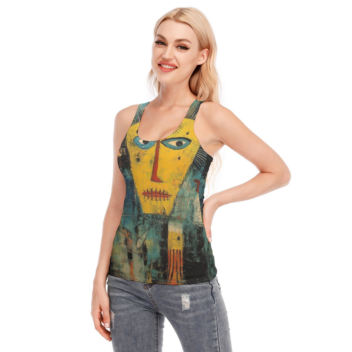 All-Over Print Women's Racer Vest | 190GSM Cotton