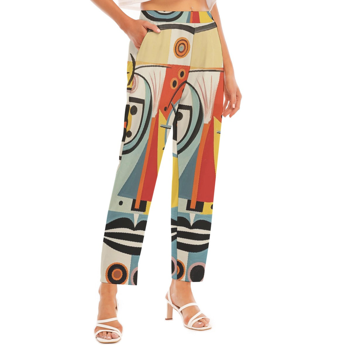 All-Over Print Women's Loose Straight-leg Pants