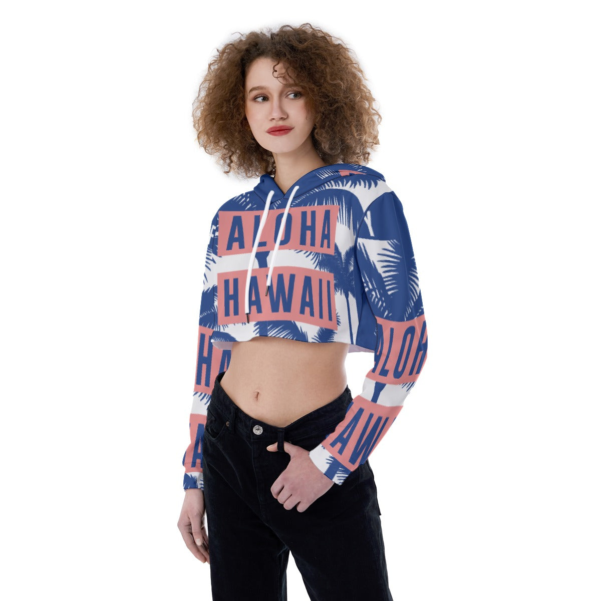 All-Over Print Women's Crop Top Hoodie