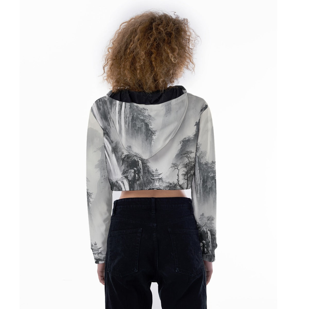 All-Over Print Women's Crop Top Hoodie