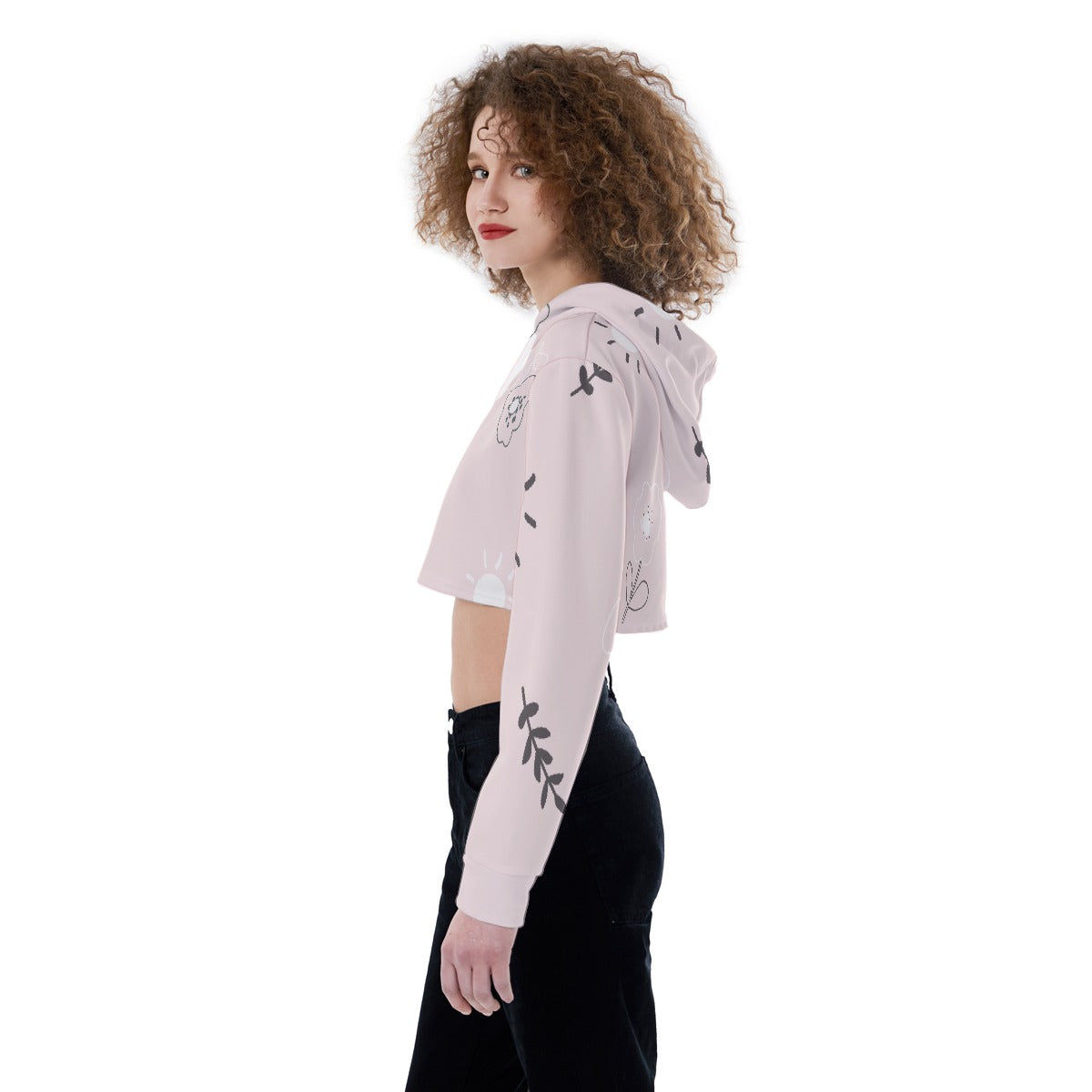 All-Over Print Women's Crop Top Hoodie