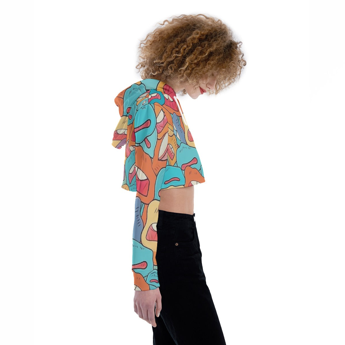 All-Over Print Women's Crop Top Hoodie