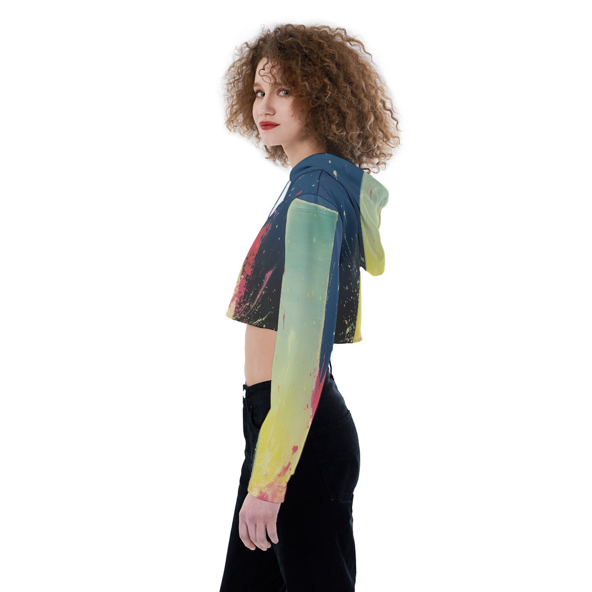 All-Over Print Women's Crop Top Hoodie