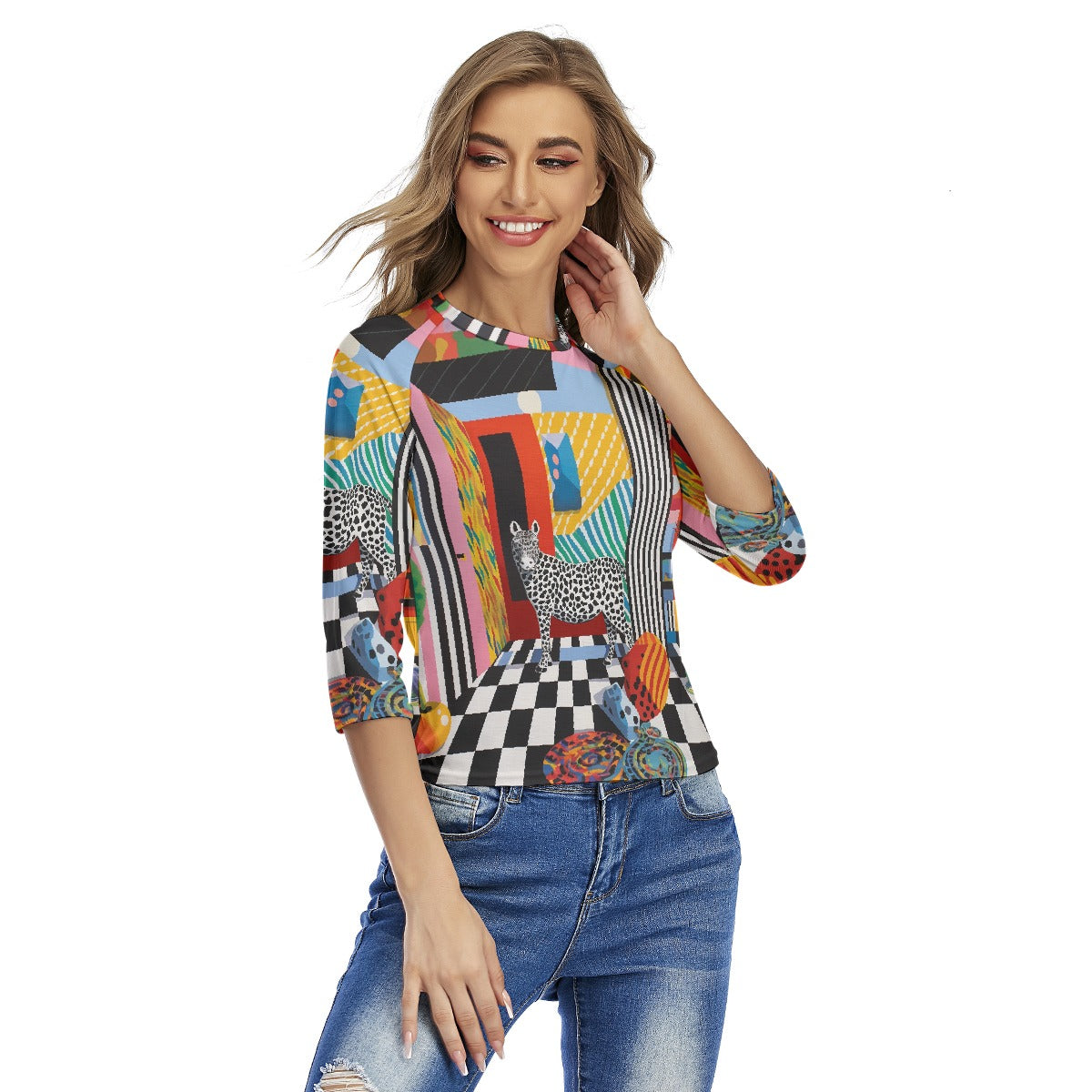 All-Over Print Women's Raglan Sleeves T-shirts