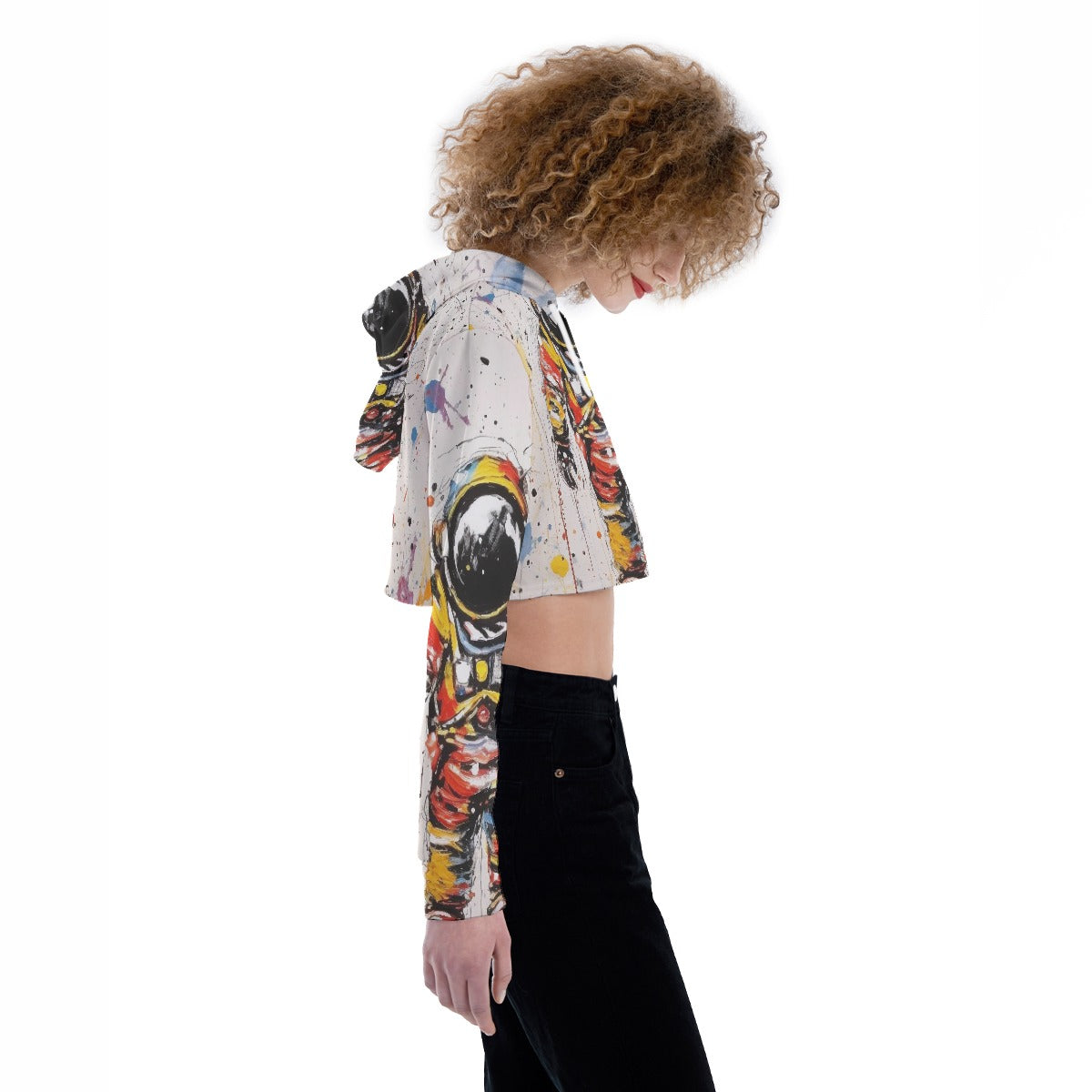 All-Over Print Women's Crop Top Hoodie