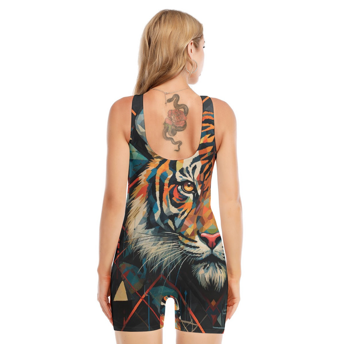 All-Over Print Women's Sleeveless One-piece Swimsuit