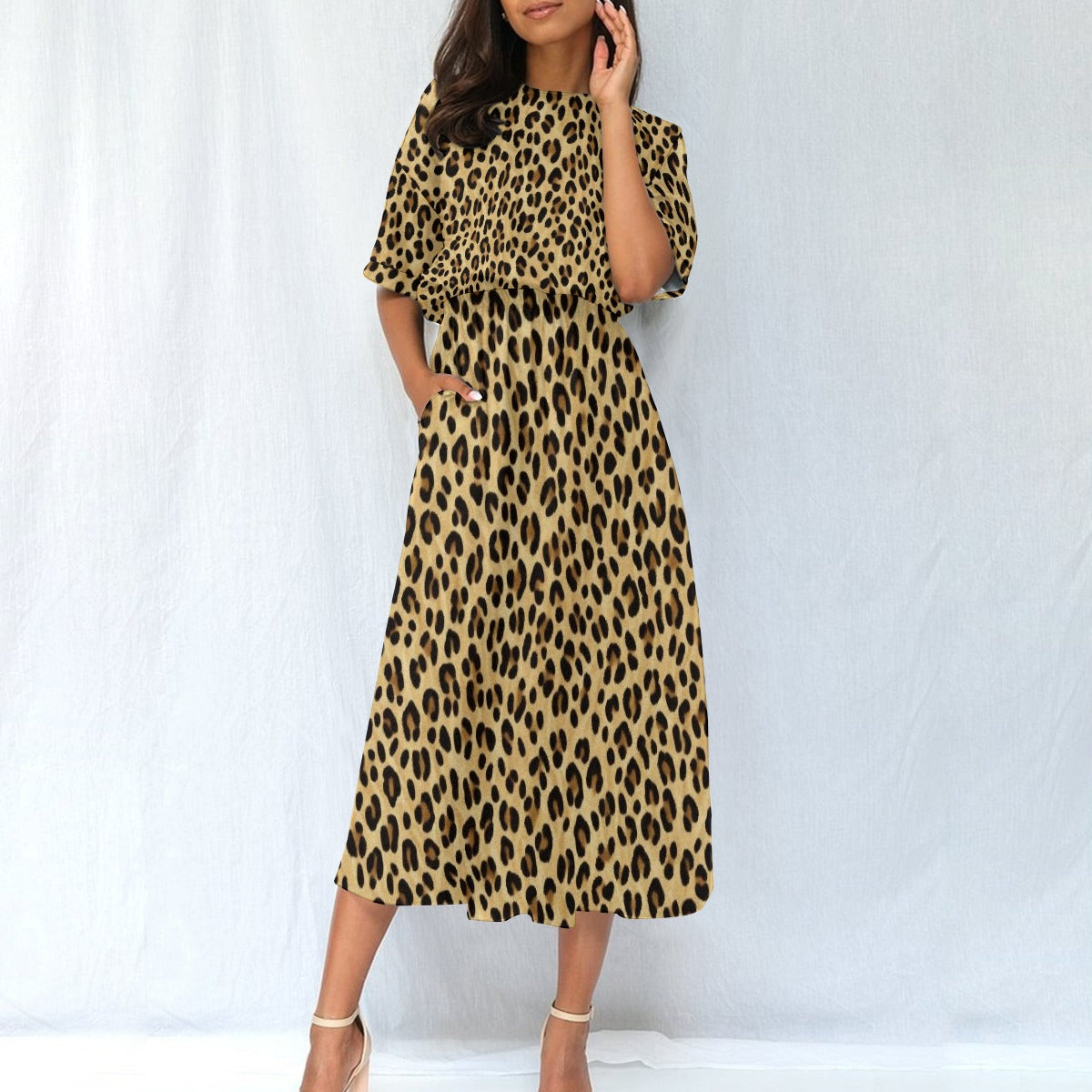 All-Over Print Women's Elastic Waist Dress