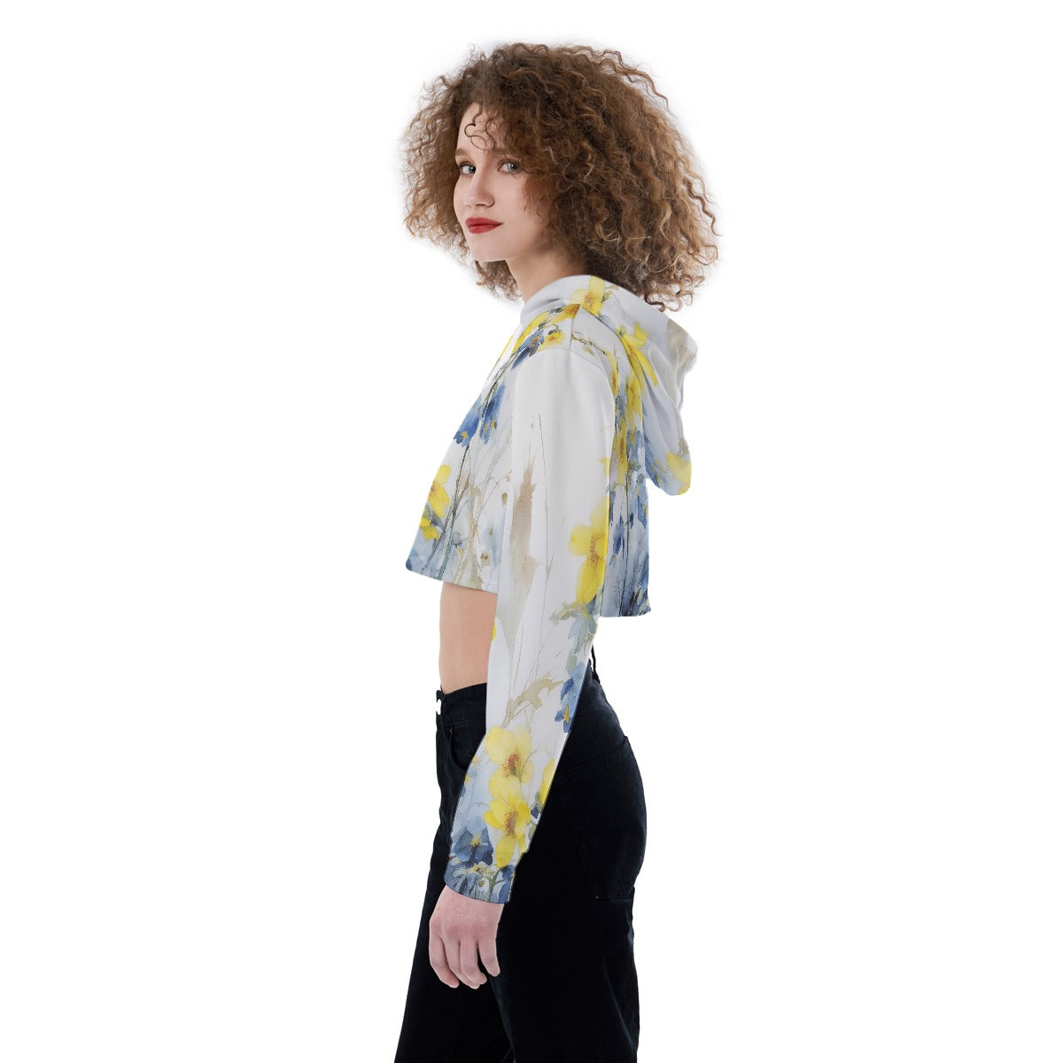 All-Over Print Women's Crop Top Hoodie