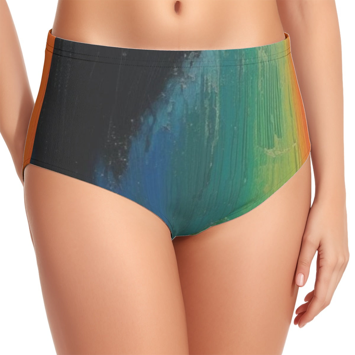 All-Over Print Women's Swimsuit Set With Halter