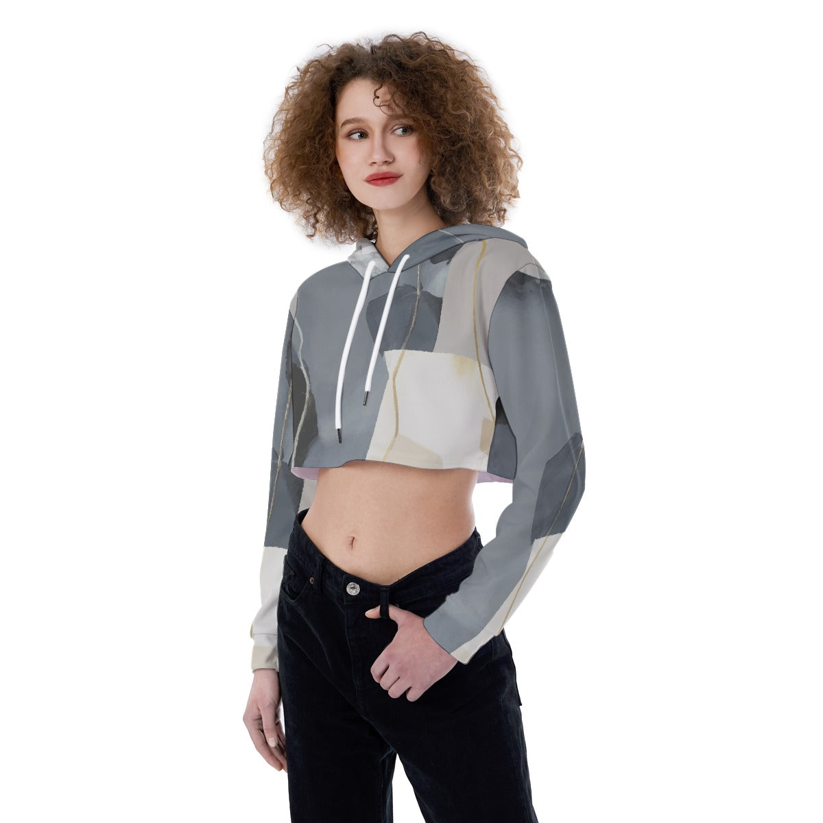 All-Over Print Women's Crop Top Hoodie