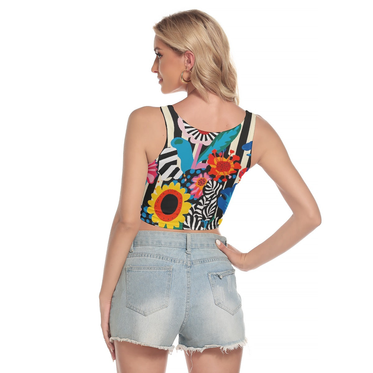 All-Over Print Women's Sport Crop Tank Top