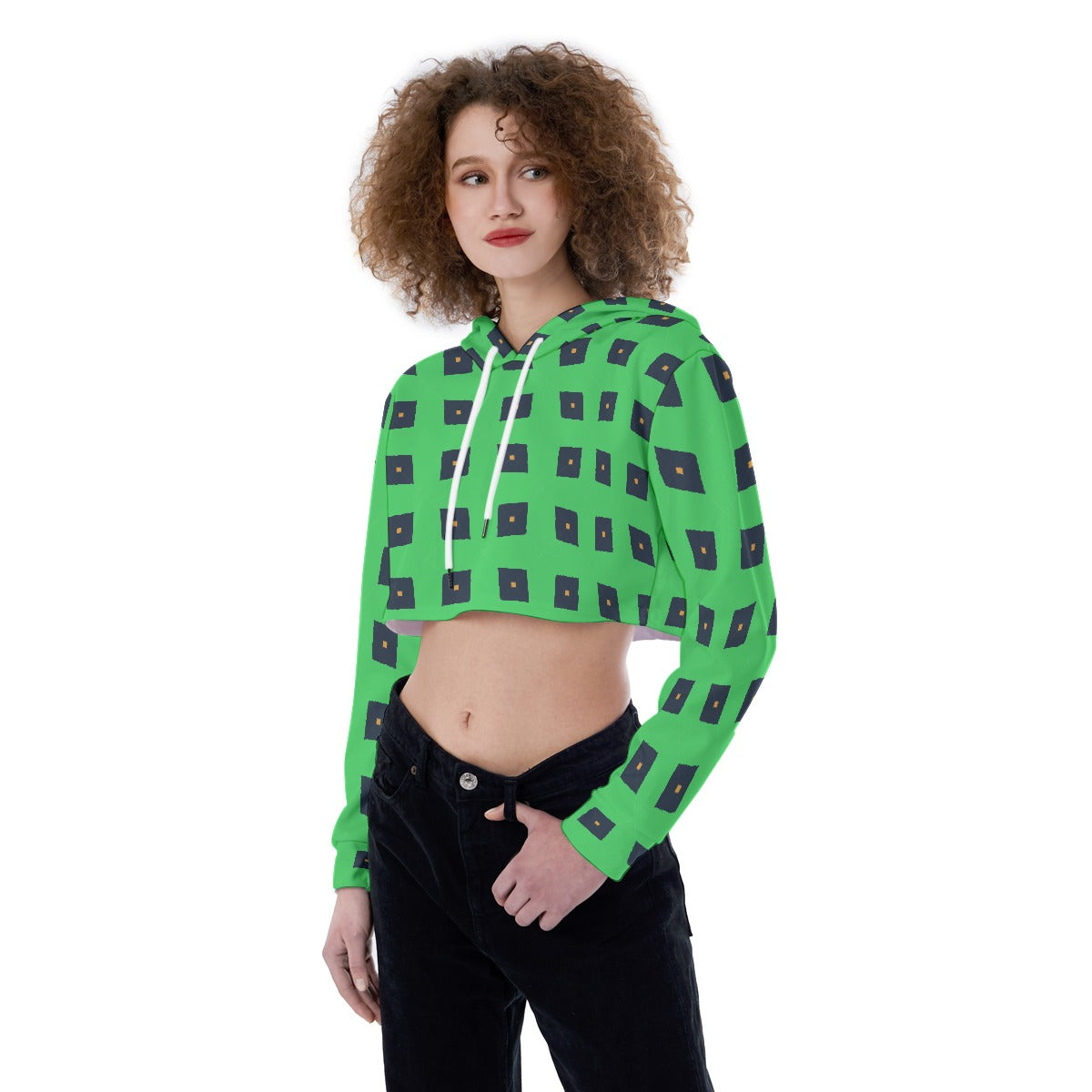 All-Over Print Women's Crop Top Hoodie