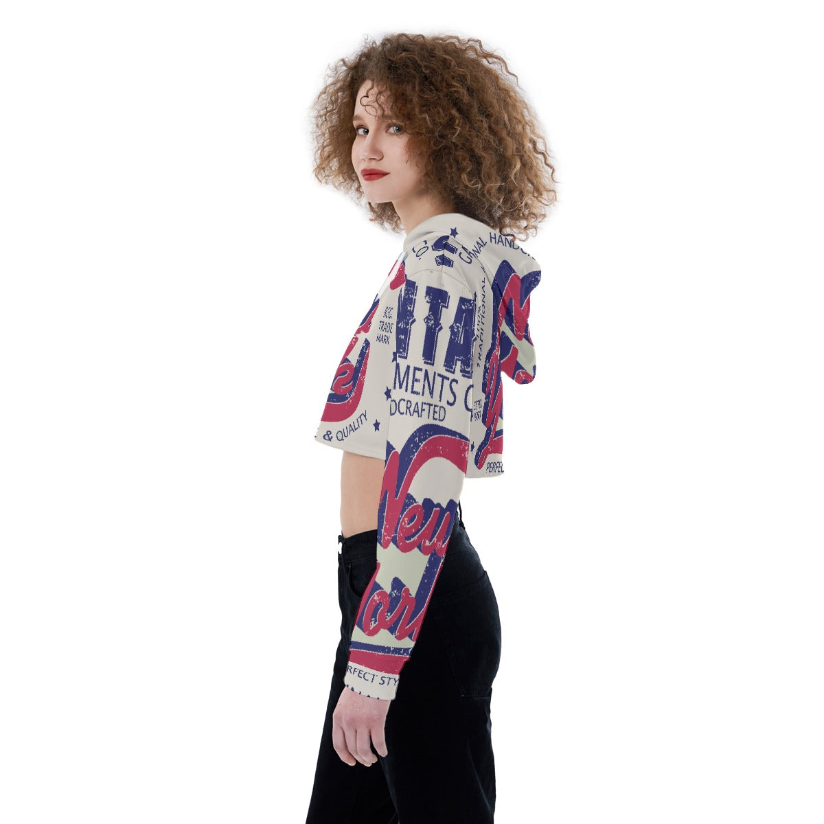 All-Over Print Women's Crop Top Hoodie