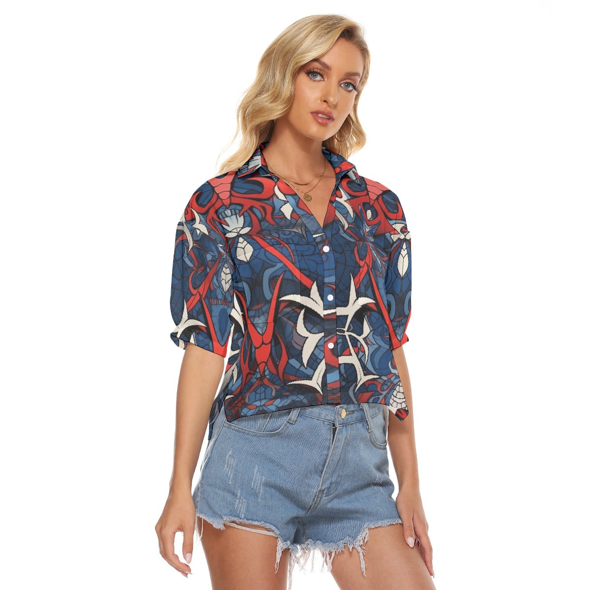 All-Over Print Women's V-neck Shirts
