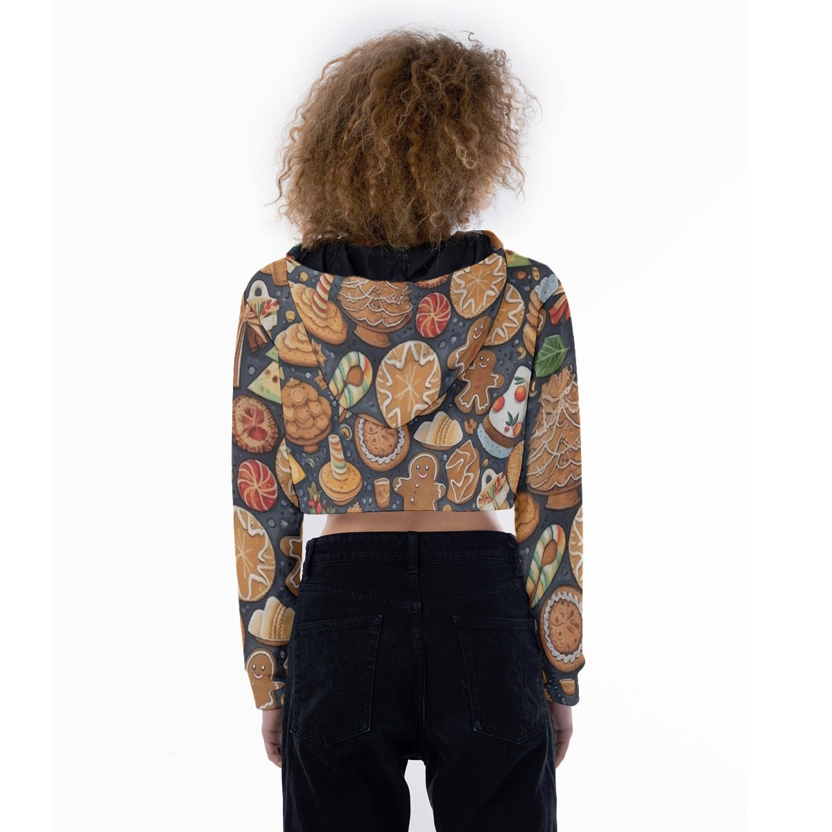 All-Over Print Women's Crop Top Hoodie