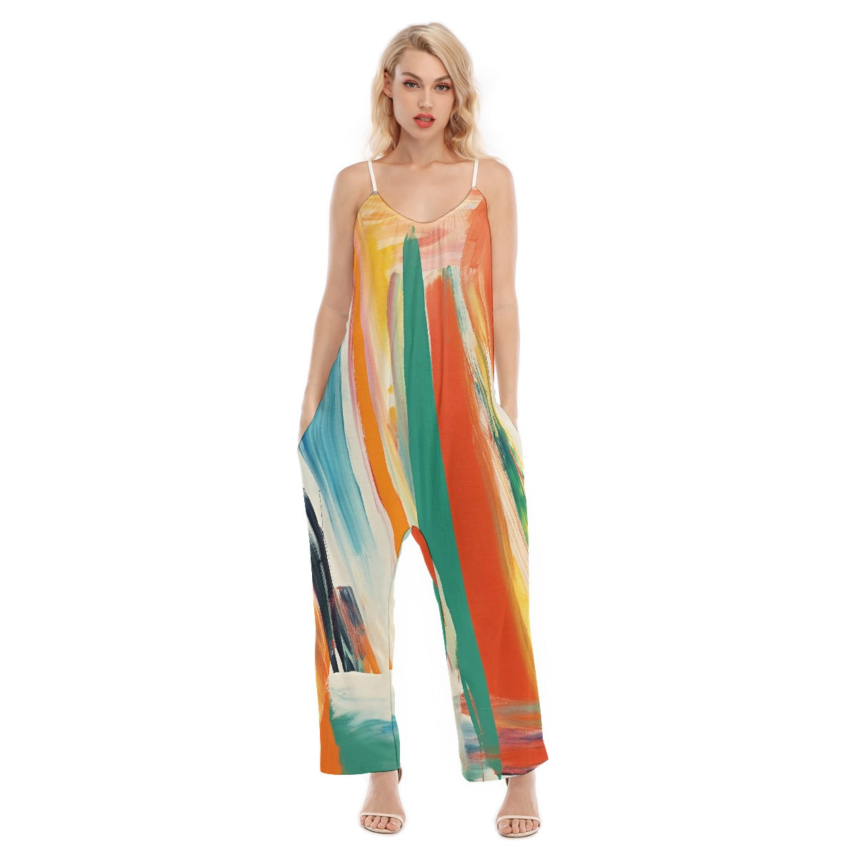 All-Over Print Women's Loose Cami Jumpsuit