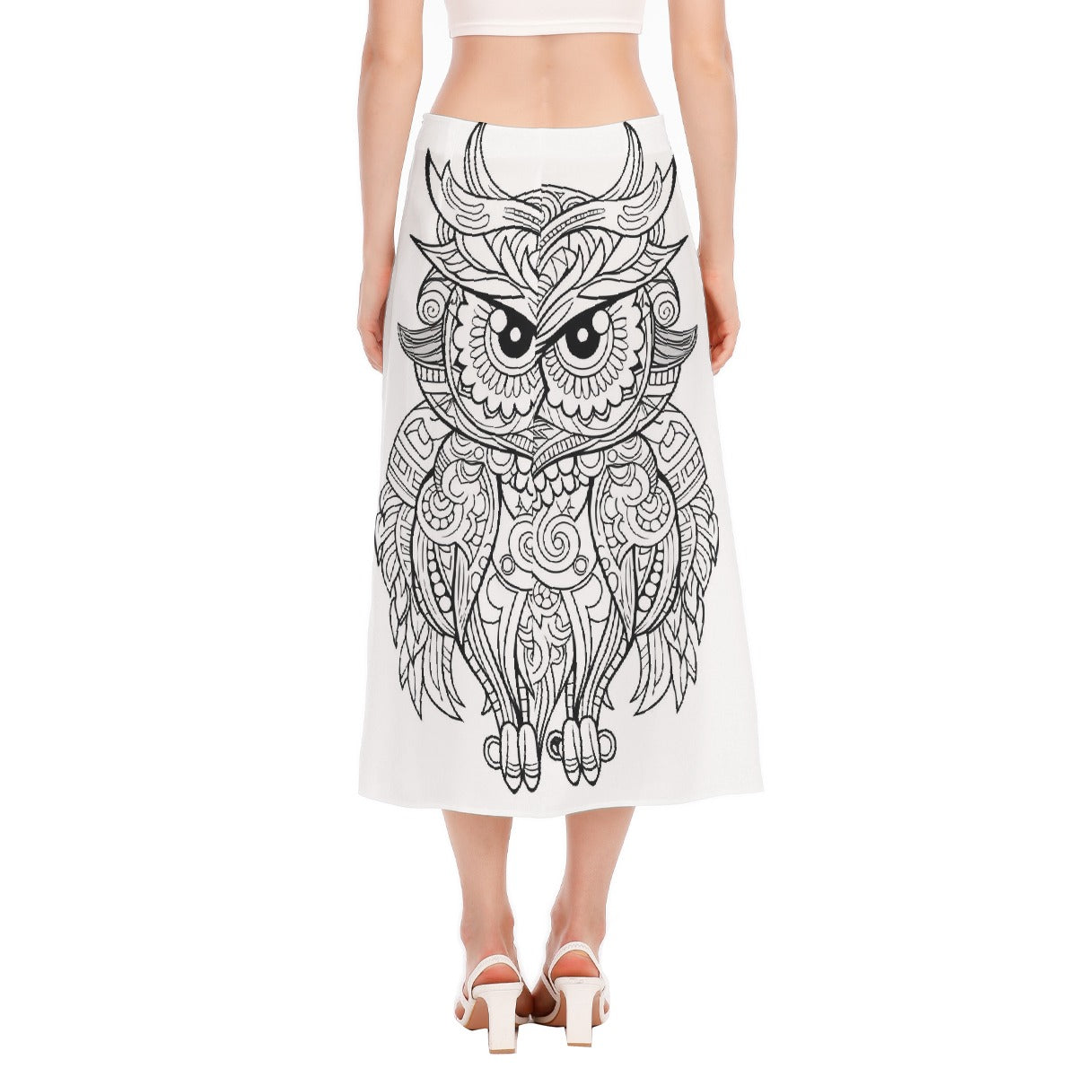 All-Over Print Women's High Slit Long Skirt