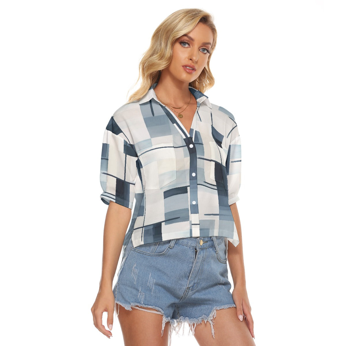 All-Over Print Women's V-neck Shirts