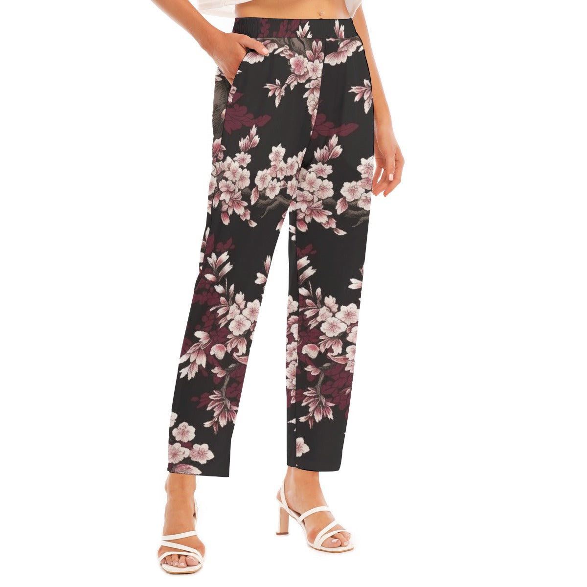 All-Over Print Women's Loose Straight-leg Pants